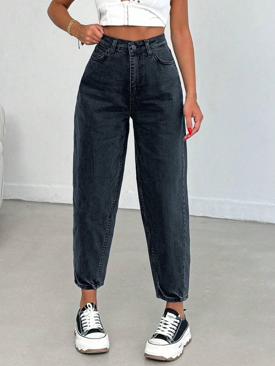 CZARNE SPODNIE JEANS PRZETARCIA
