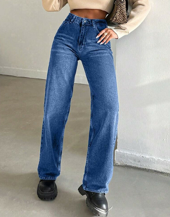 NIEBIESKIE SPODNIE JEANS 