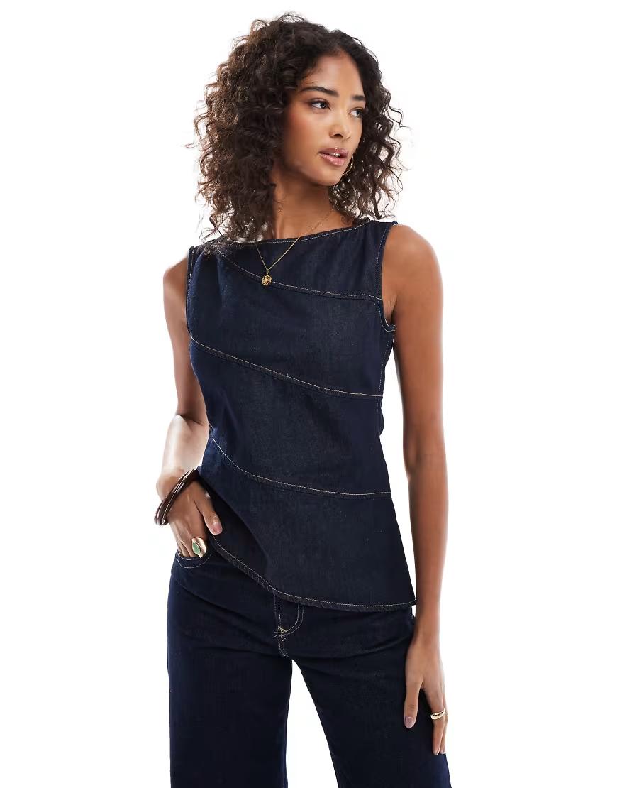ASYMETRYCZNY top jeans 