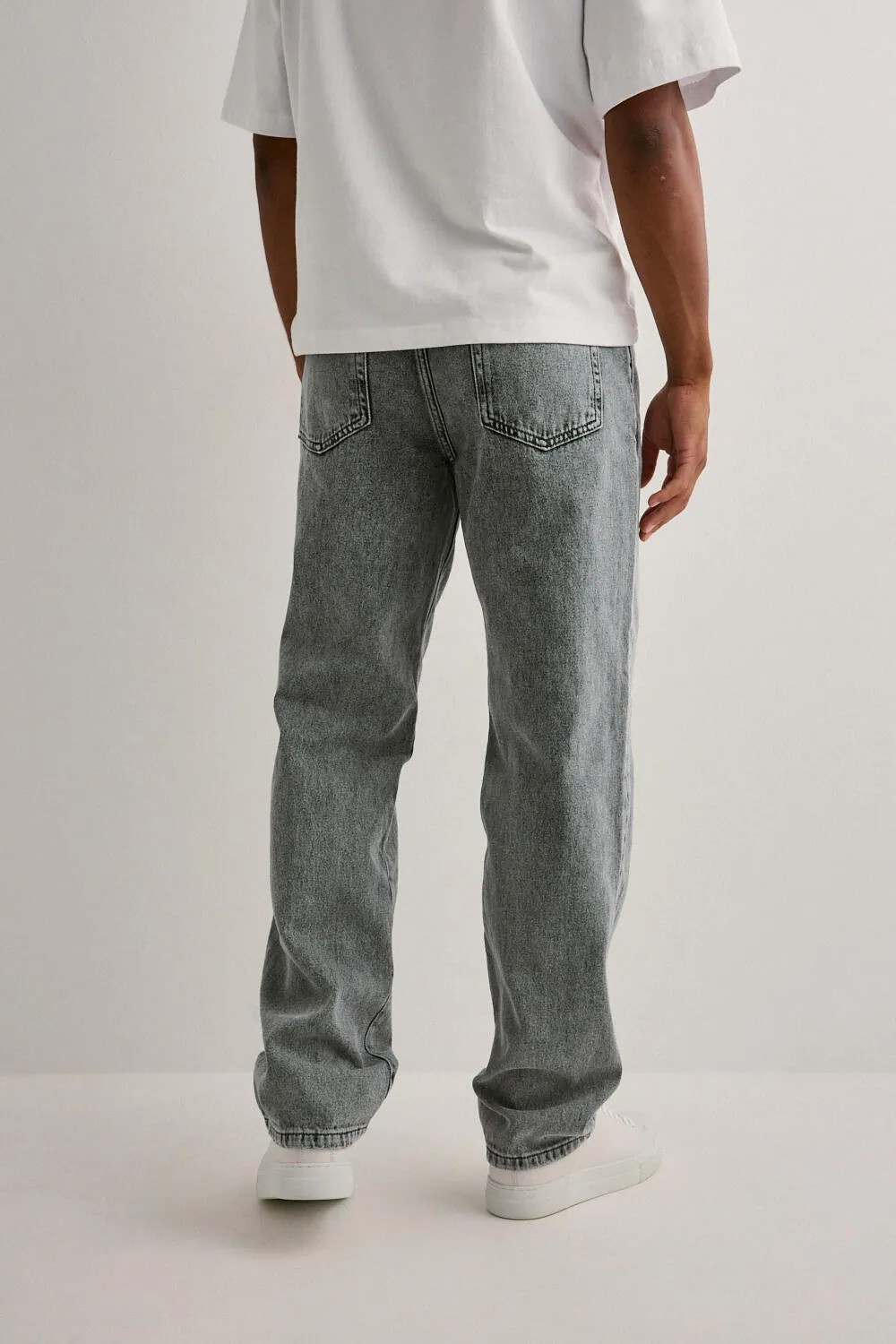 SZARE PROSTE SPODNIE JEANS 