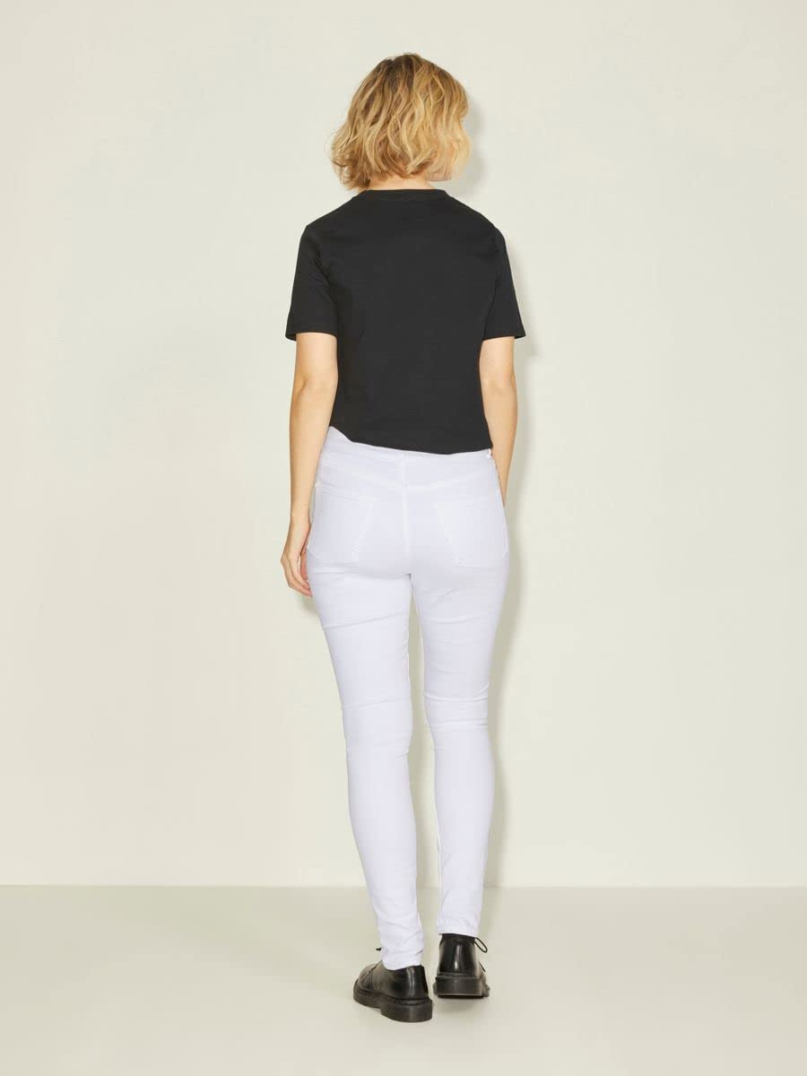 BIAŁE SPODNIE RURKI JEANS