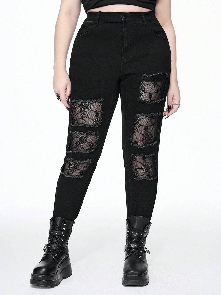 czarne spodnie jeans