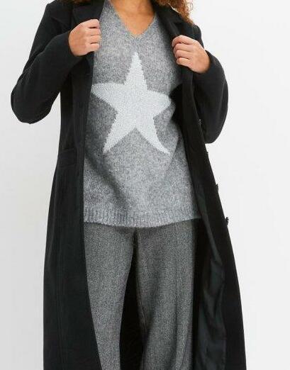 SWETER Z WZOREM W GWIAZDĘ