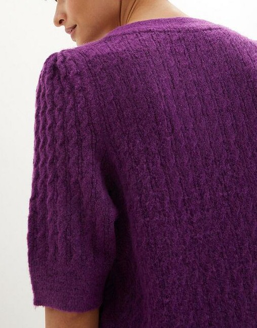 SWETER ROZPINANY KRÓTKI RĘKAW