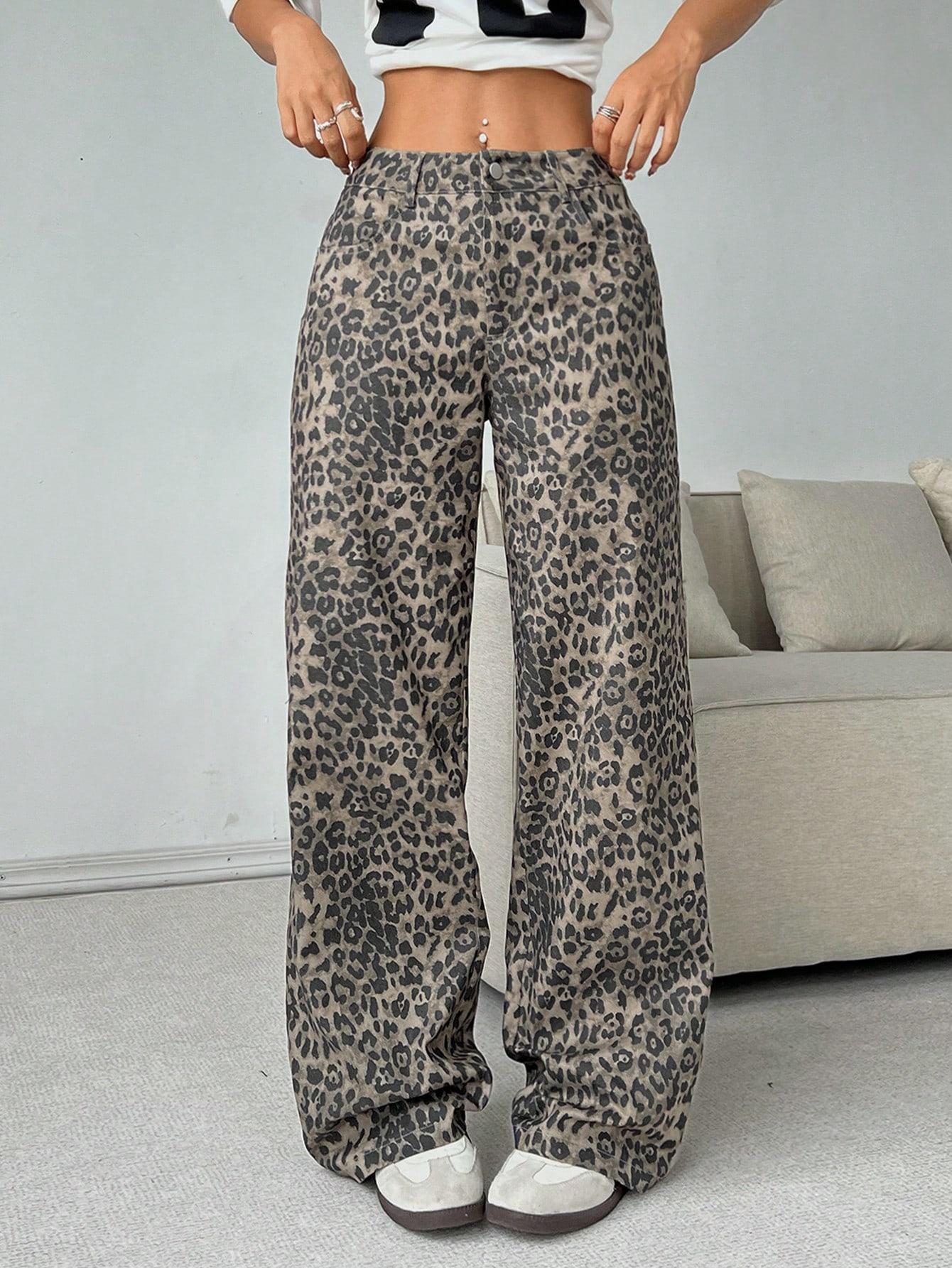 SPODNIE ANIMAL PRINT JEANS