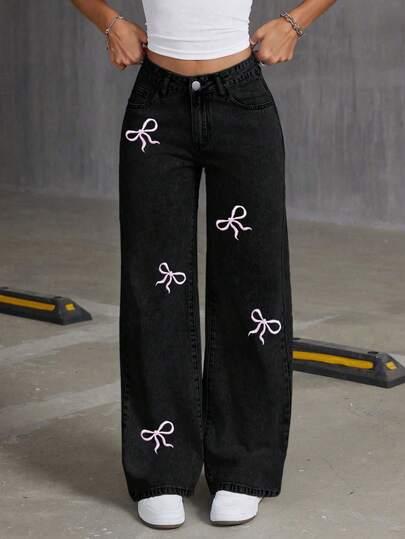 CZARNE SPODNIE JEANS