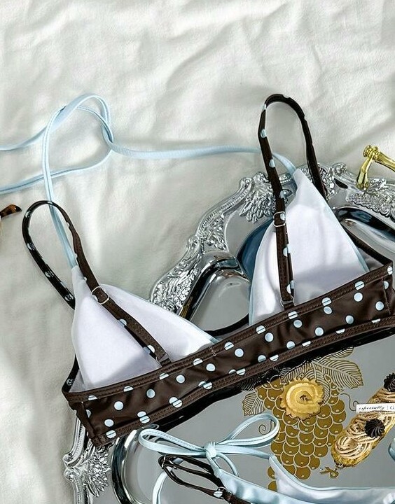 GÓRA OD BIKINI grochy