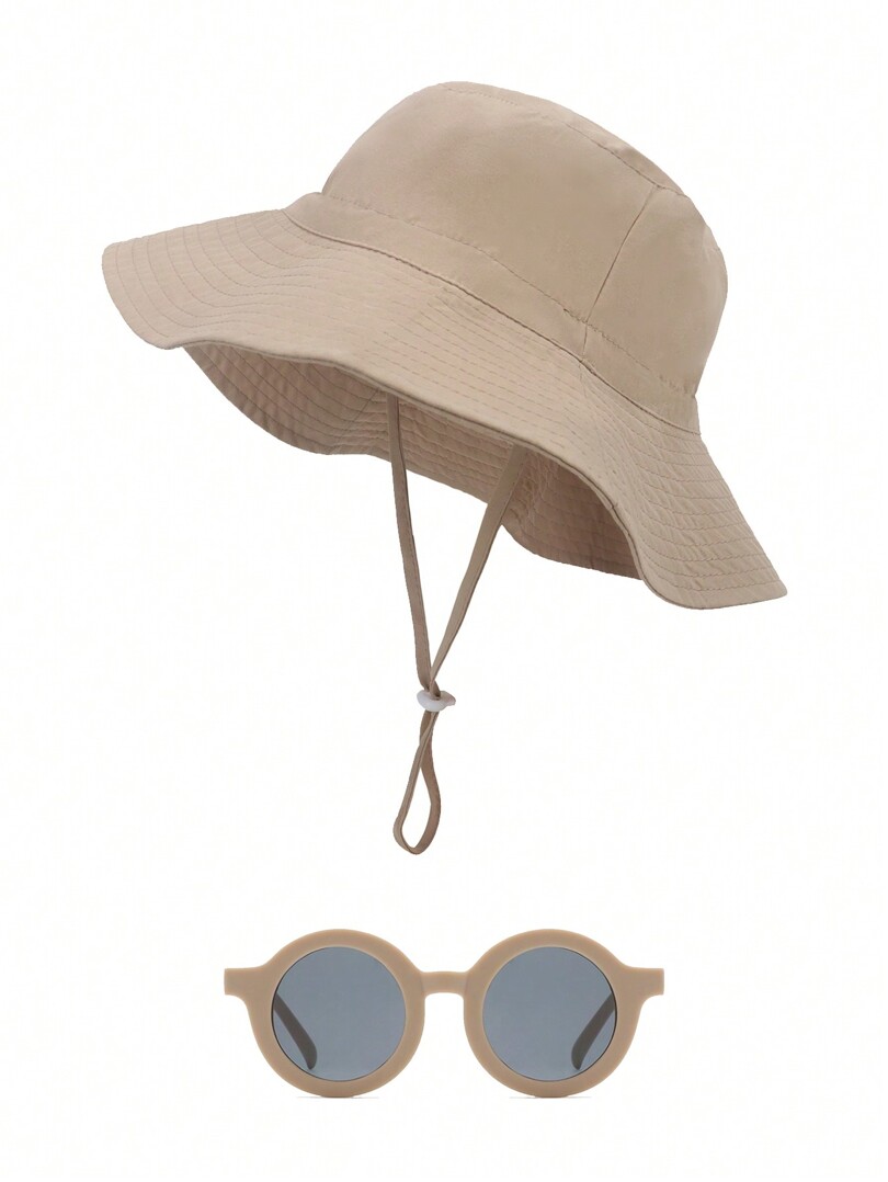 BRĄZOWA CZAPKA OKULARY