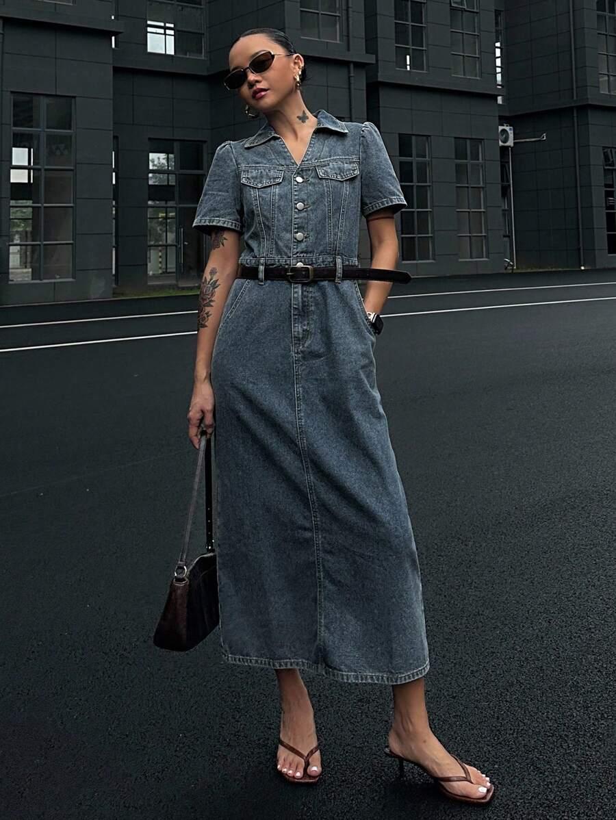 JEANSOWA MAXI SUKIENKA