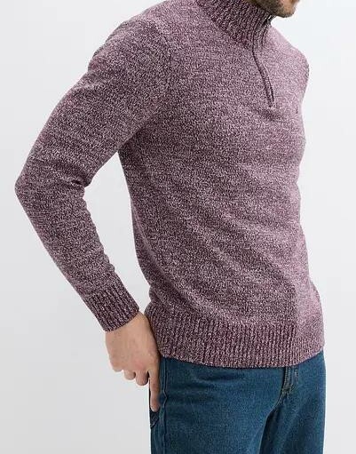 SWETER MĘSKI PLUS SIZE Z ZAMKIEM