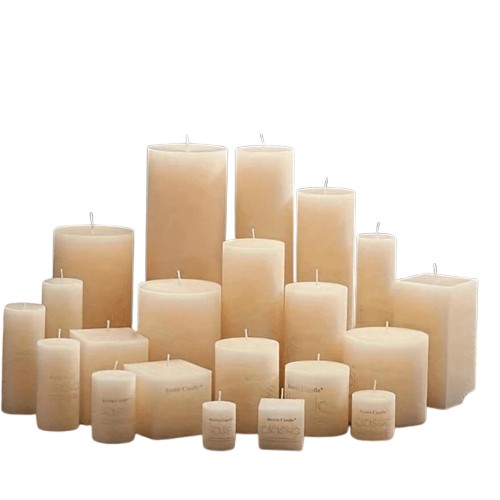białe świece 3-pack