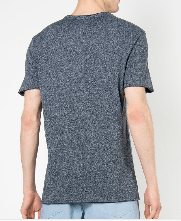 szary t-shirt wzór melanż