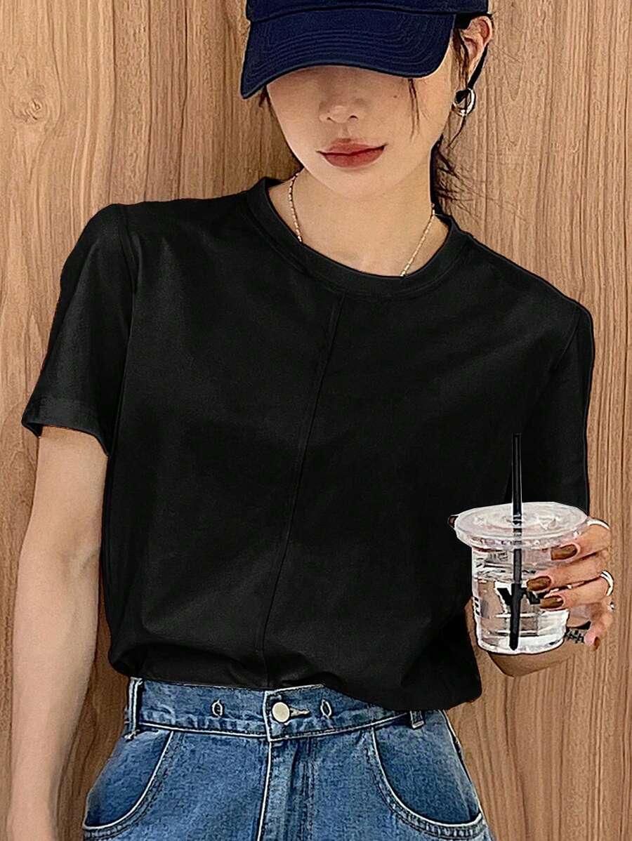 czarny t-shirt basic