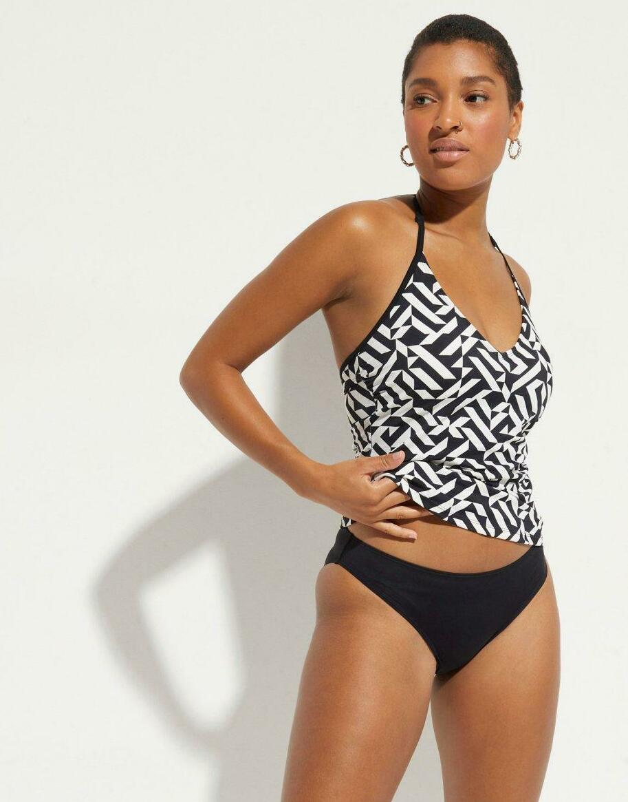 DWUCZĘŚCIOWY KOMPLET TANKINI MAJTKI PRINT 