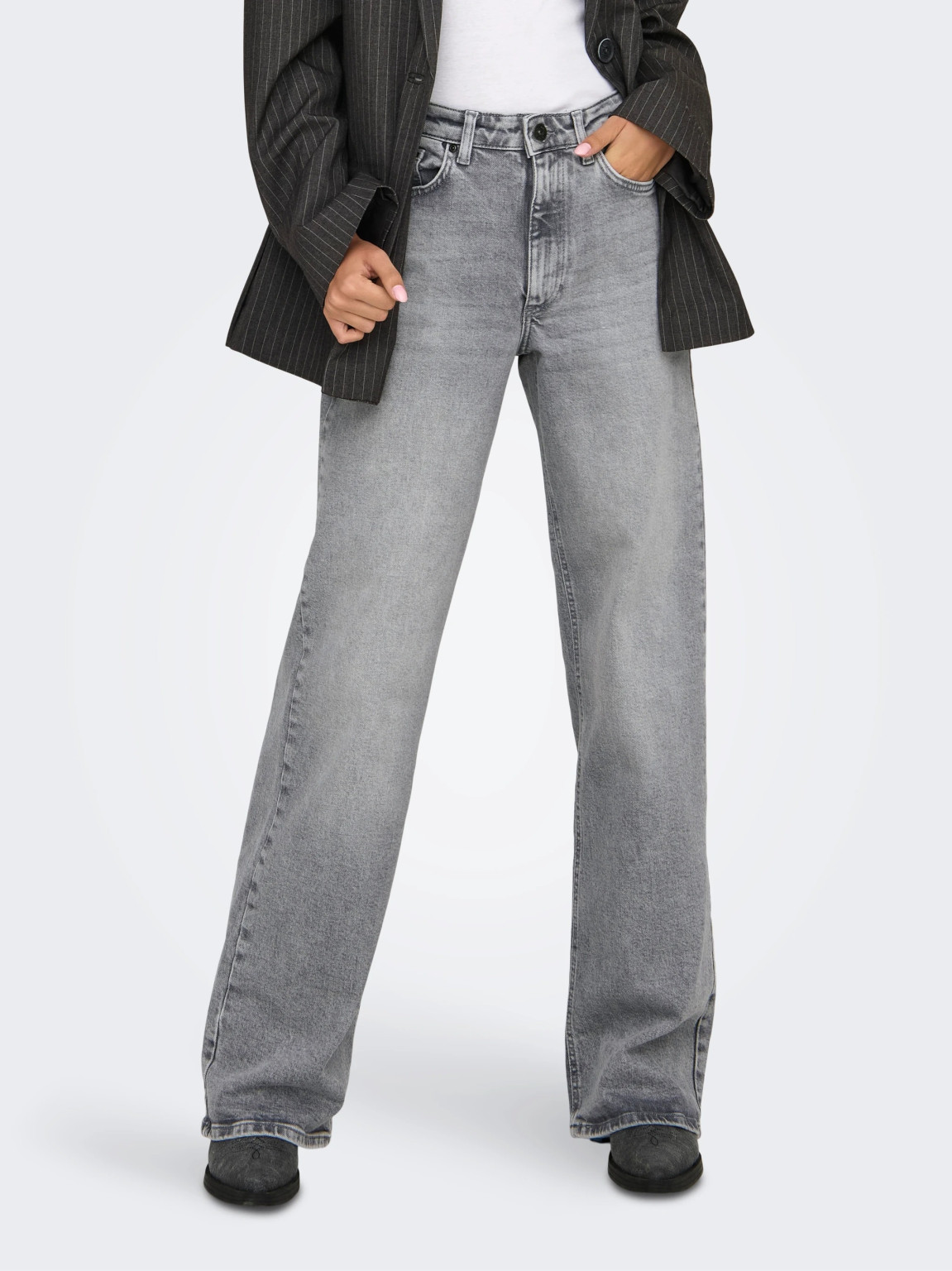 szerokie spodnie jeans wysoki stan