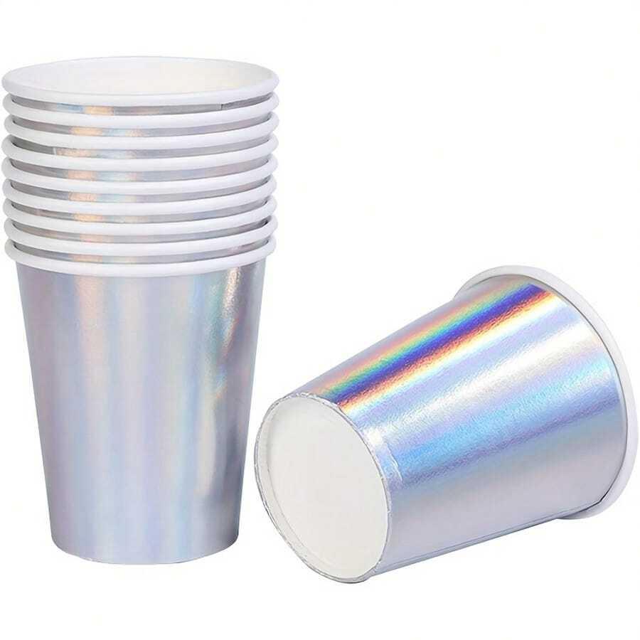 HOLOGRAFICZNE KUBKI PAPIEROWE 50-pack