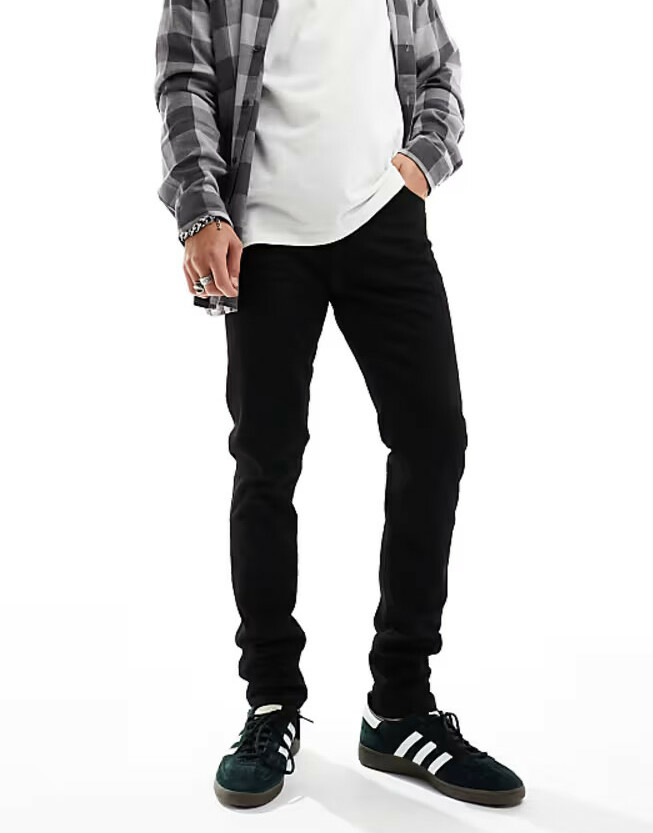 CZARNE SPODNIE JEANS