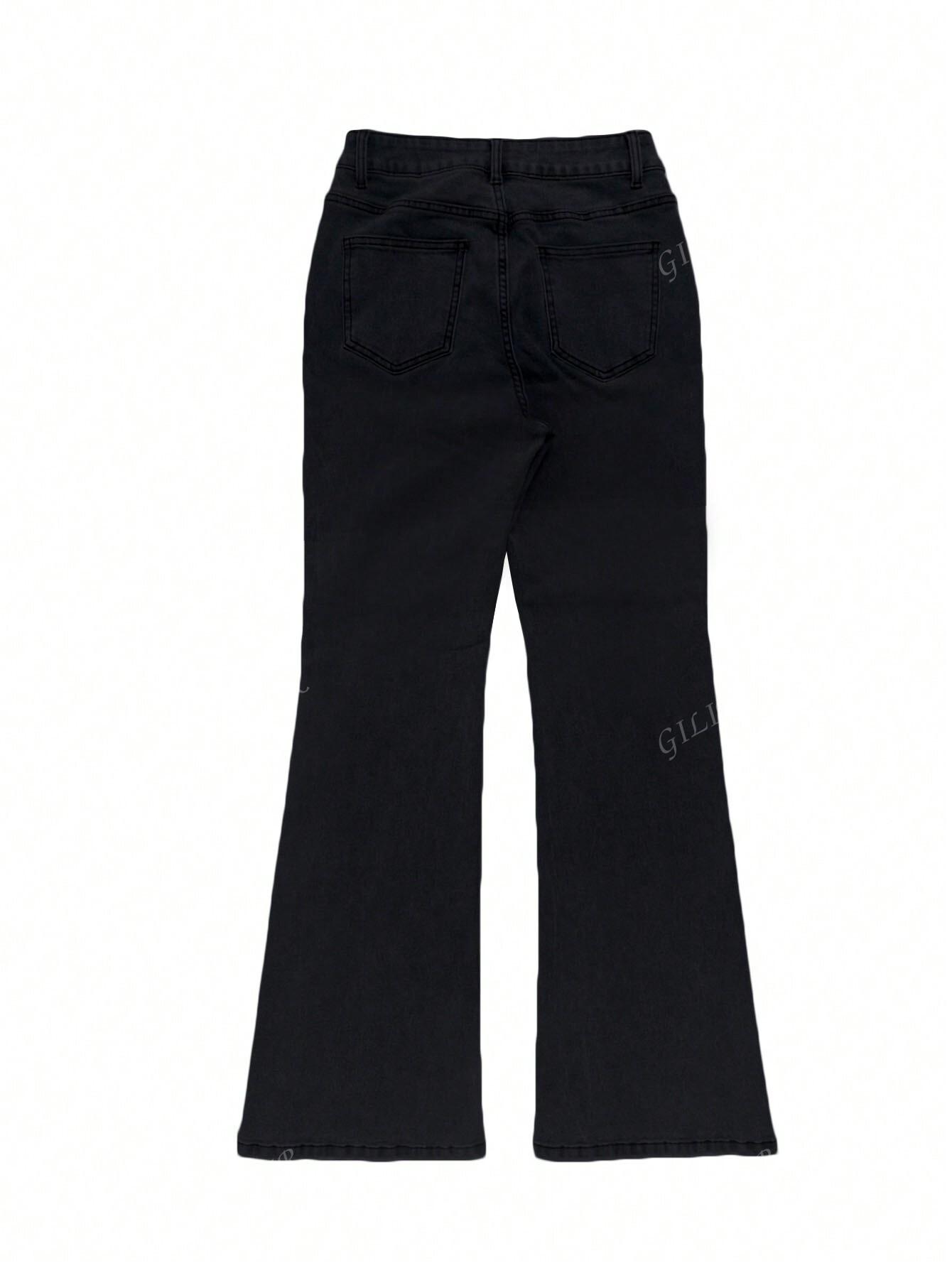 CZARNE SPODNIE JEANS 