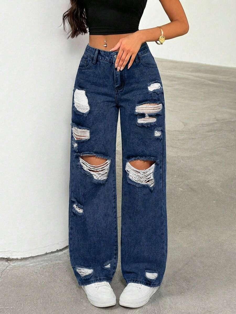 NIEBIESKIE SPODNIE JEANS 