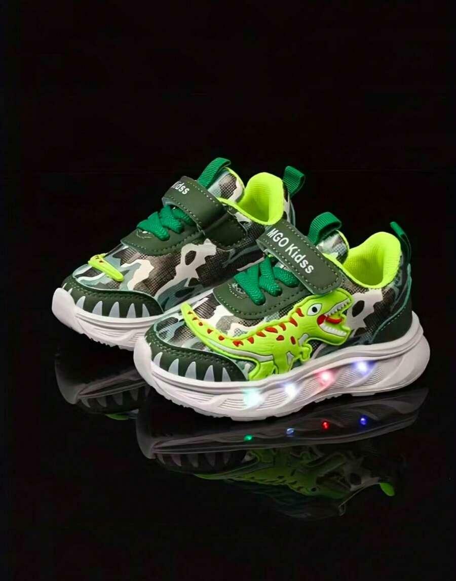 ŚWIECĄCE BUTY DZIECIĘCE DINOZAUR