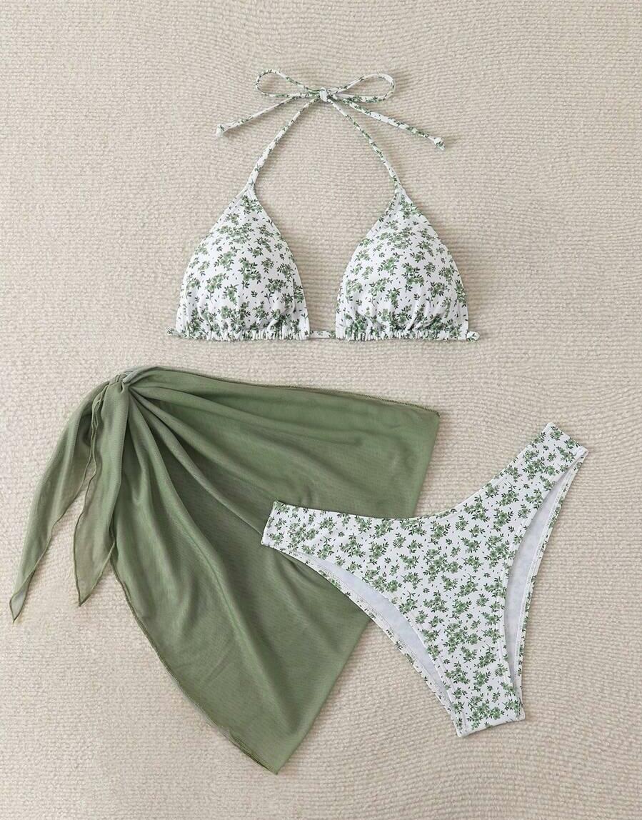 KOMPLET BIKINI PRINT KWIATY