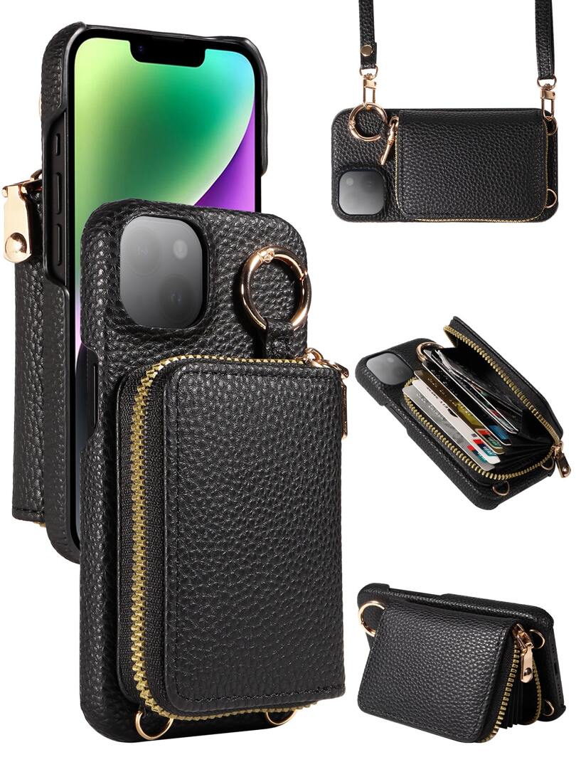czarne etui na telefon portfel Galaxy S25 Ultra