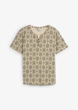 T-SHIRT BAWEŁNIANY ZE WZOREM