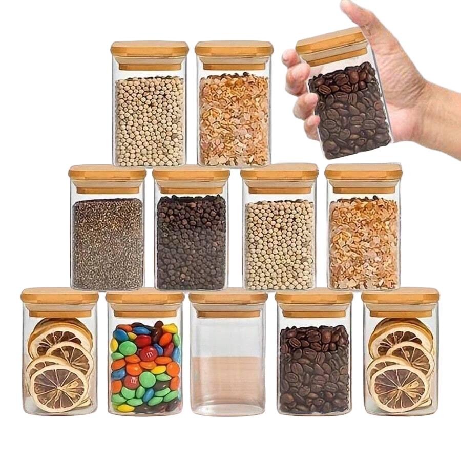 szklany pojemnik do przechowywania 12-pack 