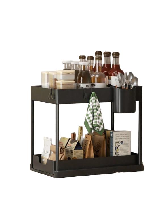 CZARNY ORGANIZER 2-warstwowy