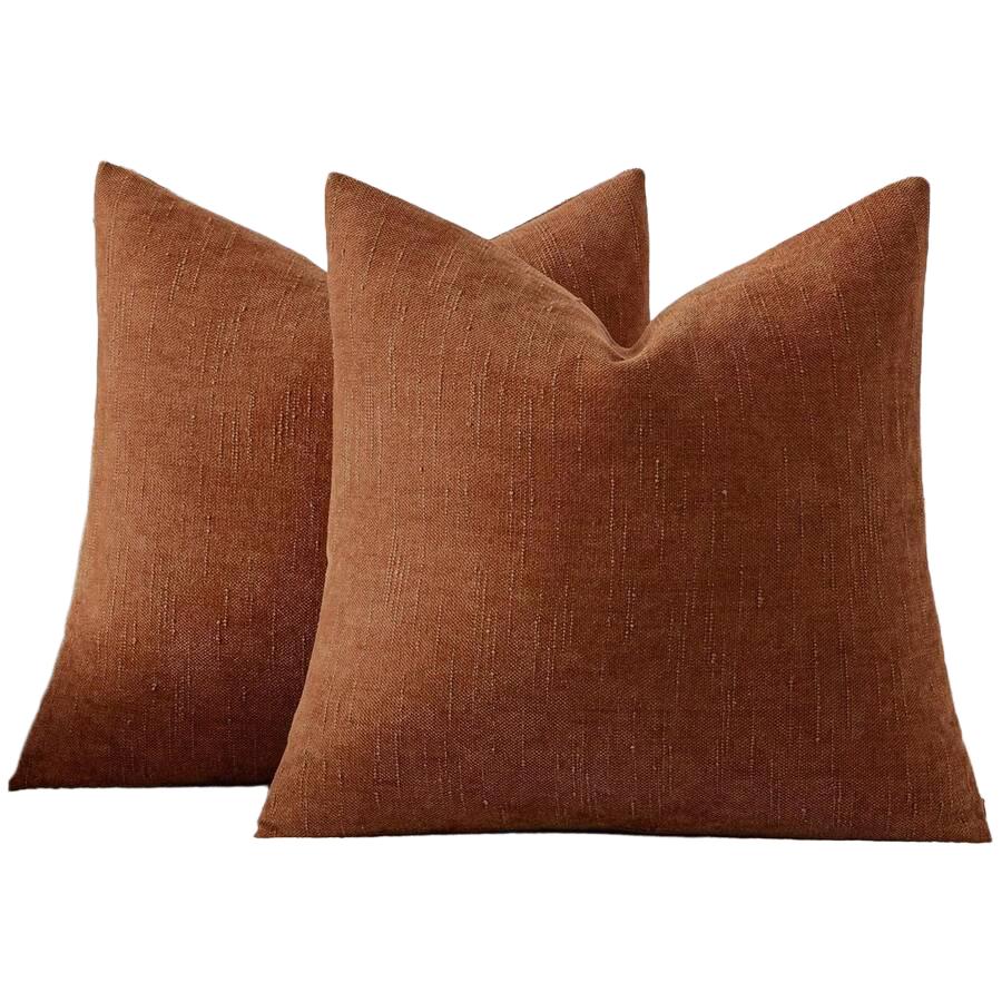 BRĄZOWA POSZEWKA NA PODUSZKĘ 2-pack