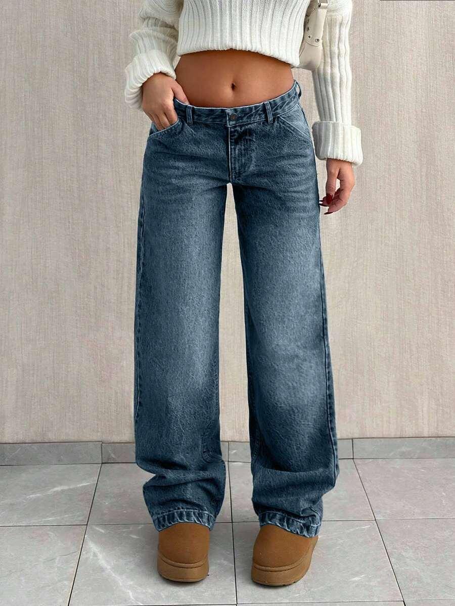 NIEBIESKIE SPODNIE JEANS 