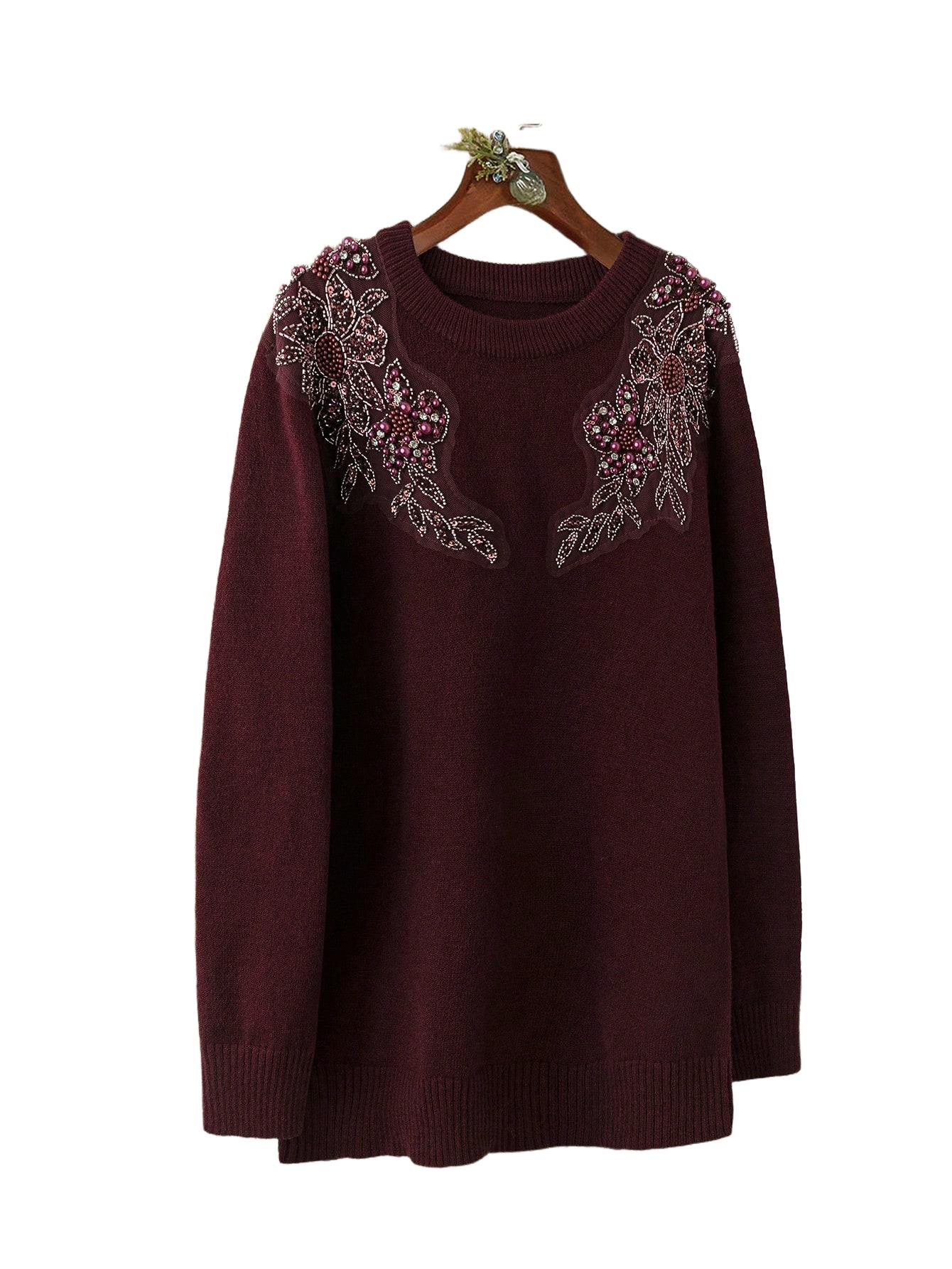 SWETER DAMSKI Z OKRĄGŁYM DEKOLTEM 