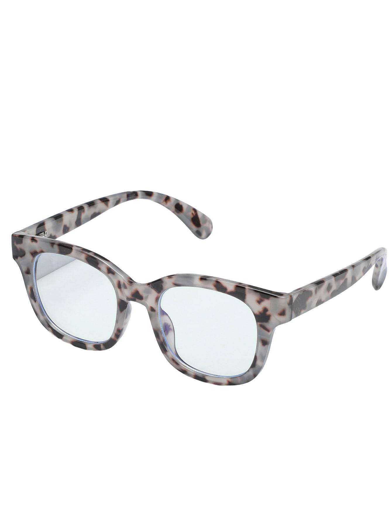 okulary zerówki animal print 