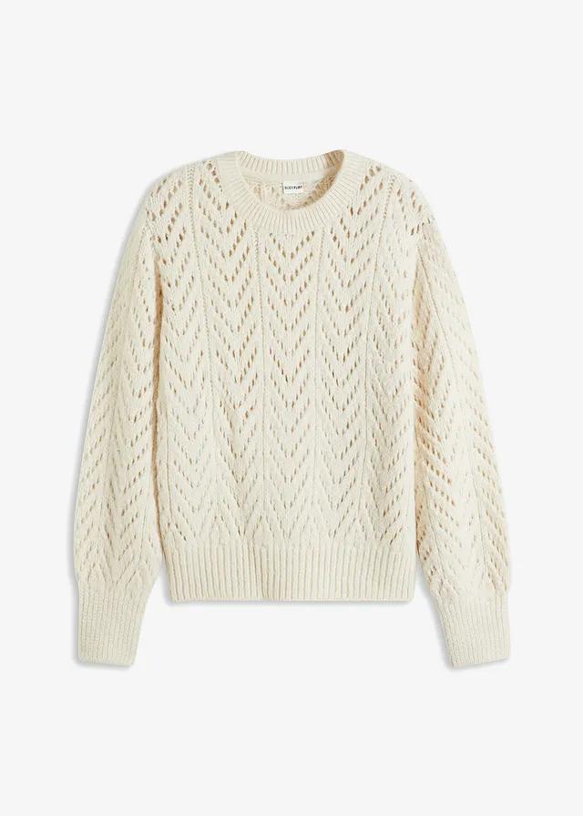 SWETER DAMSKI Z OKRĄGŁYM DEKOLTEM