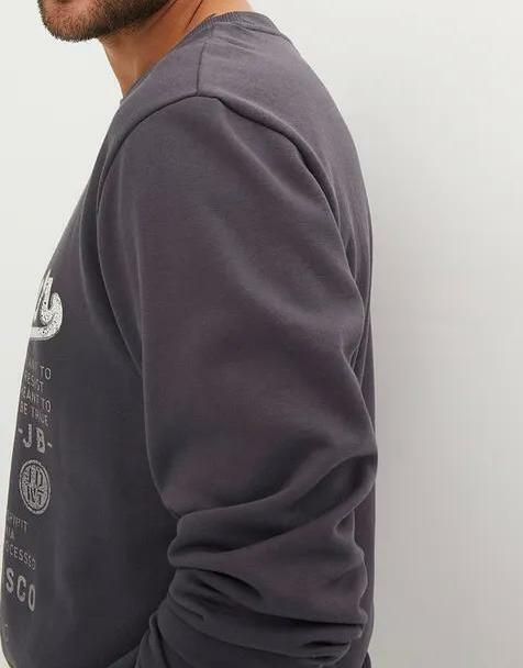 BLUZA MĘSKA PLUS SIZE BAWEŁNIANA Z OKRĄGŁYM DEKOLTEM