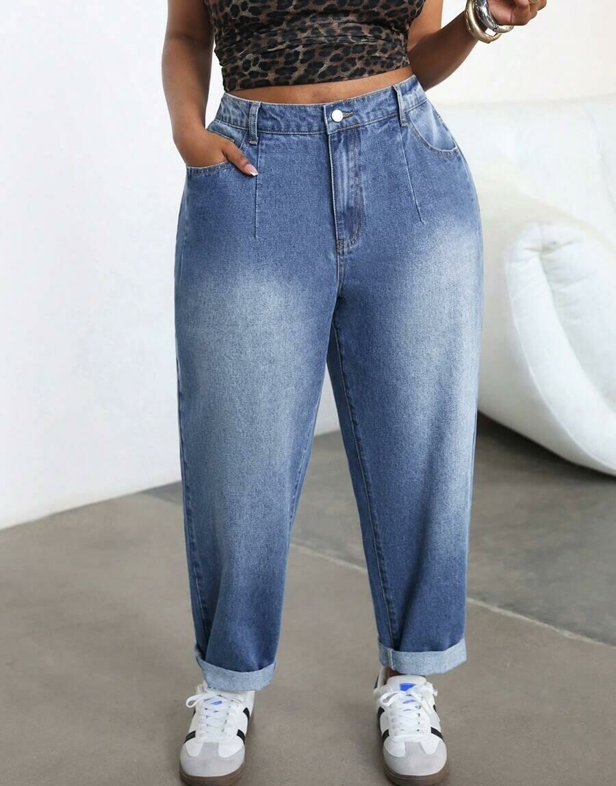 spodnie mom jeans wysoki stan
