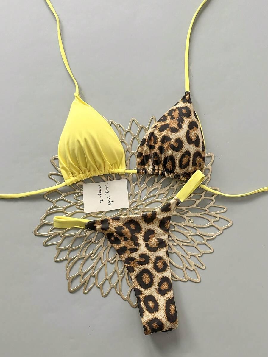 DWUCZĘŚCIOWY STRÓJ KĄPIELOWY ANIMAL PRINT
