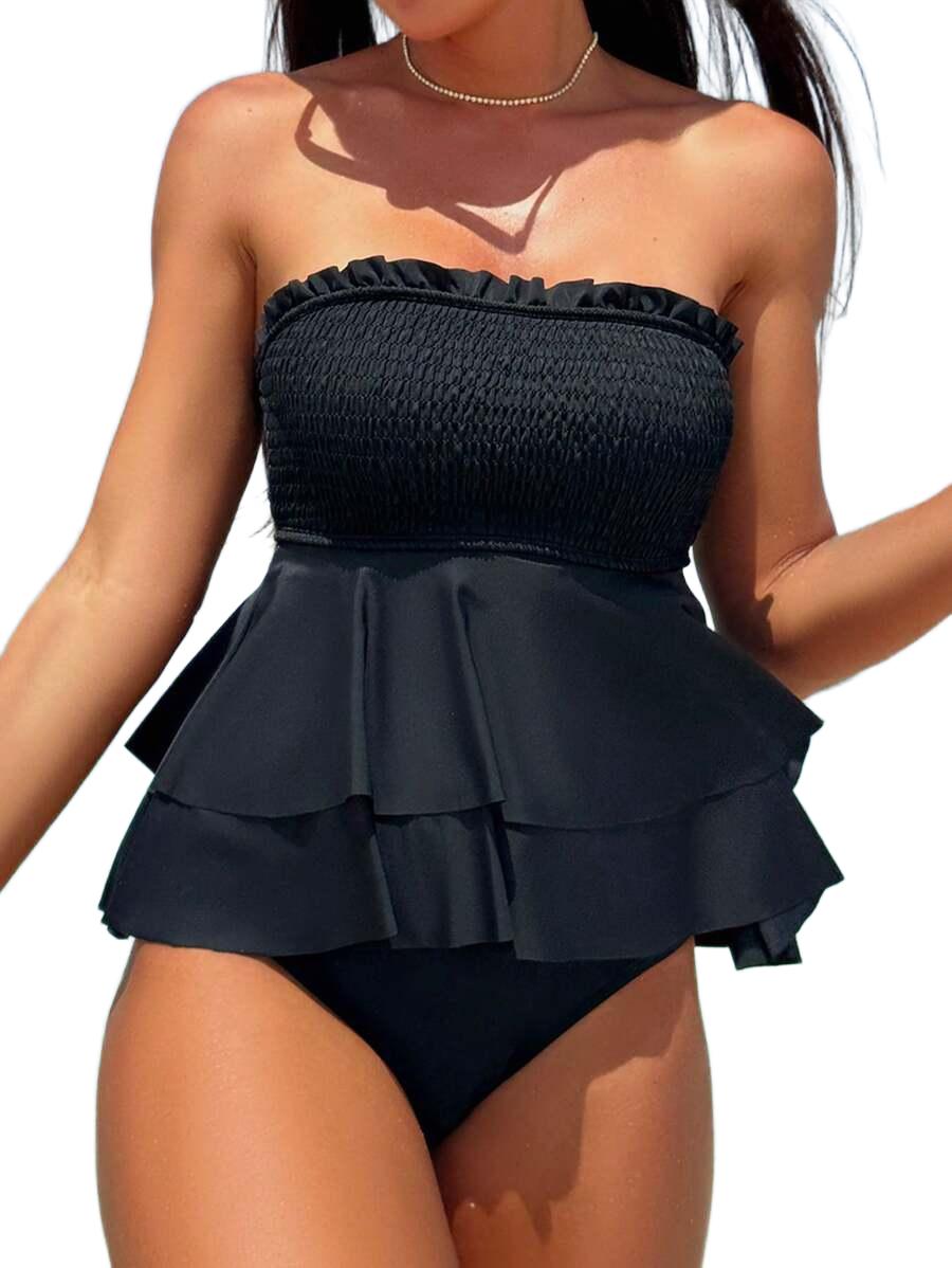 KOMPLET TANKINI Z FALBANAMI