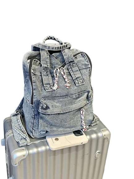 NIEBIESKI PLECAK JEANS