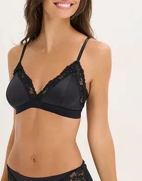 BIUSTONOSZ BRALETTE Z POŁYSKUJĄCEGO MATERIAŁU