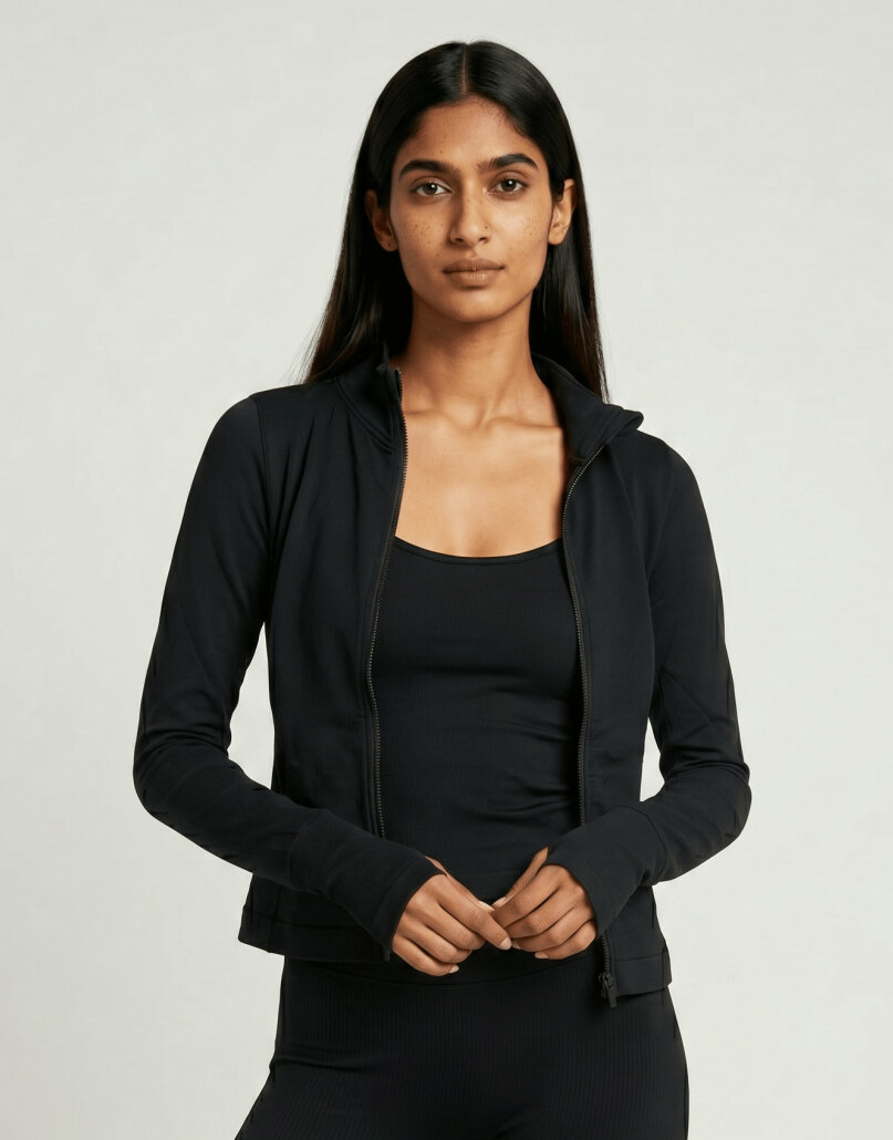 CZARNA ROZPINANA BLUZA zamek
