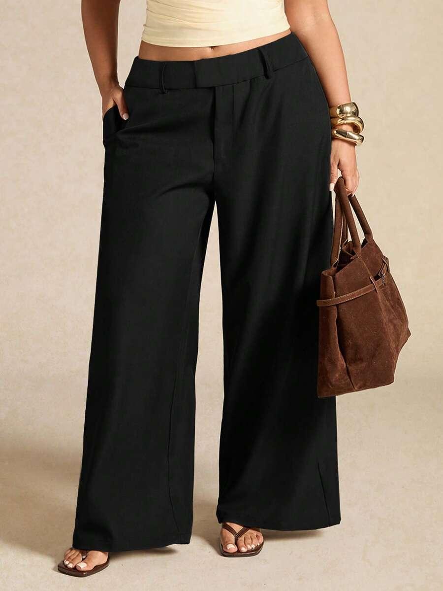 czarne spodnie prosta nogwaka