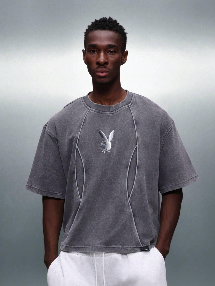szary t-shirt logo