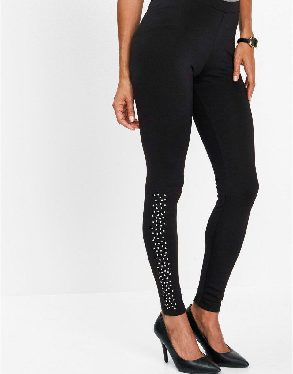 CZARNE LEGGINSY ZDOBIENIE
