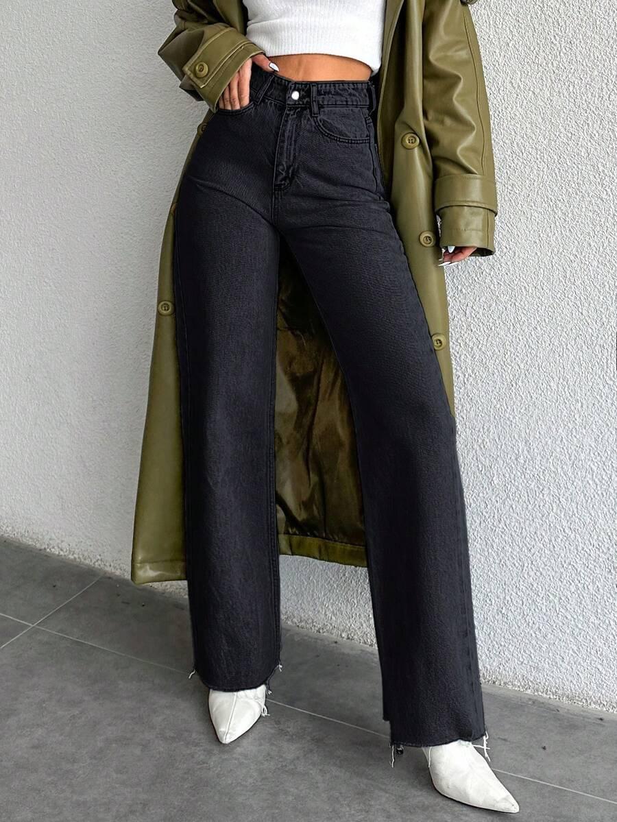 czarne spodnie jeans 