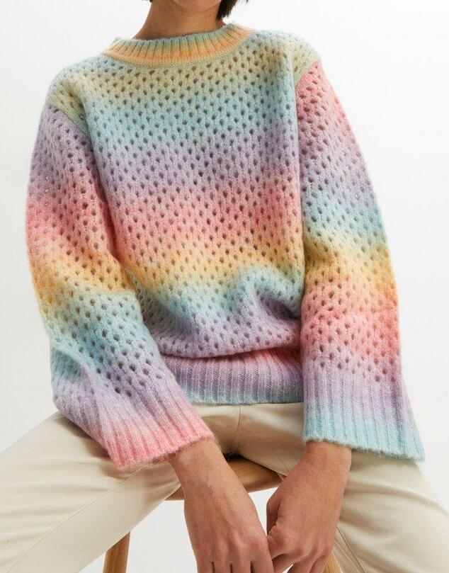 DZIANINOWY SWETER EFEKT OMBRE