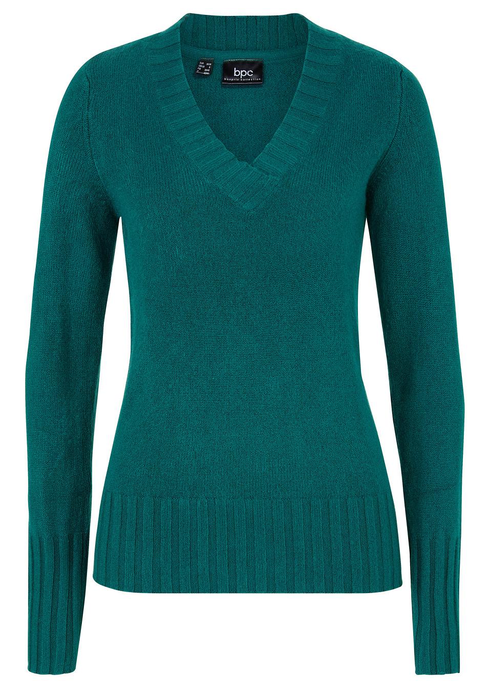 SWETER Z DEKOLTEM V