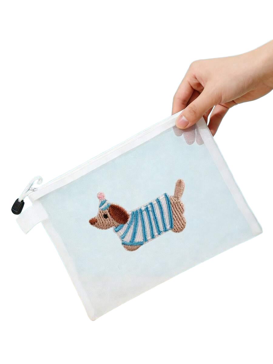 biała kosmetyczka print