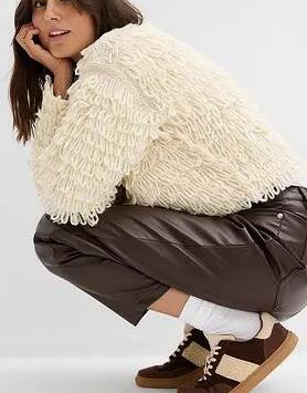 SWETER ROZPINANY Z GRUBEJ DZIANINY