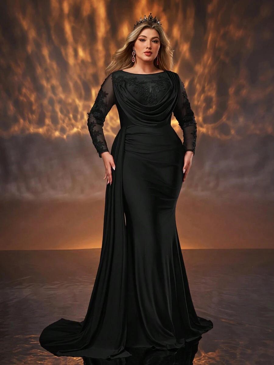 CZARNA MAXI SUKIENKA
